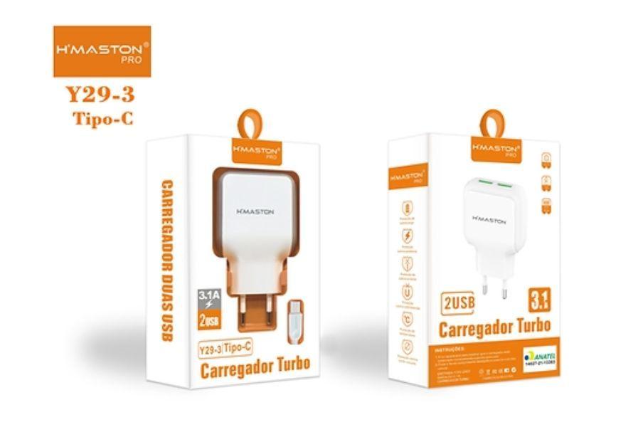 Carregador Turbo Iphone Ios 4.1A H'maston Y29-2