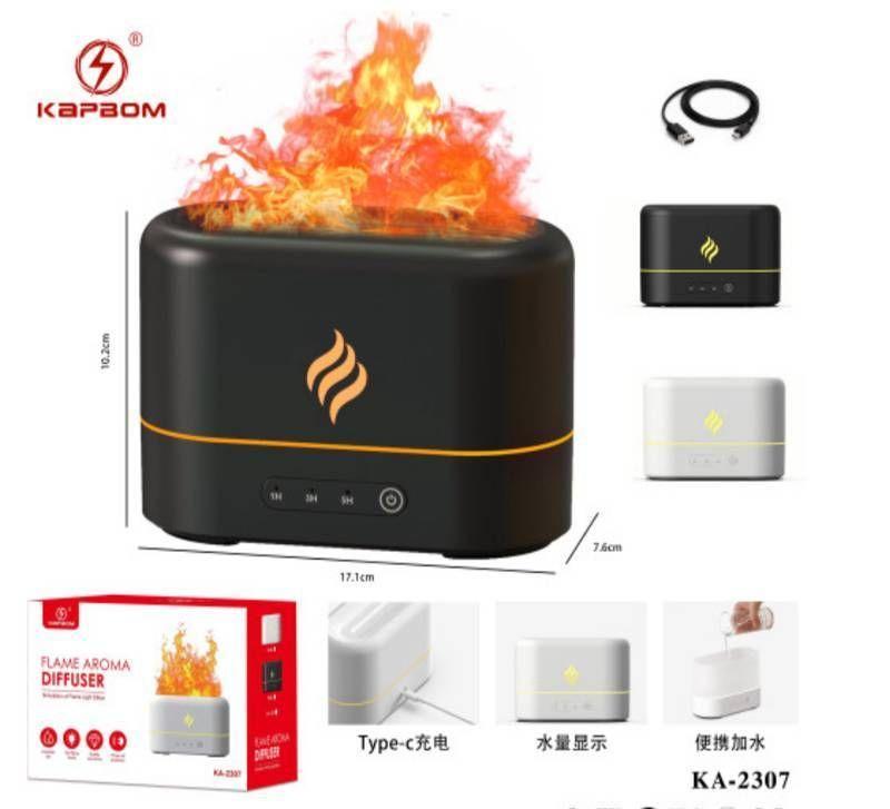 Difusor De Ar Aromático Purificador Ultrassônico De Chamas Umidificador Ultra-Silencioso KAPBOM