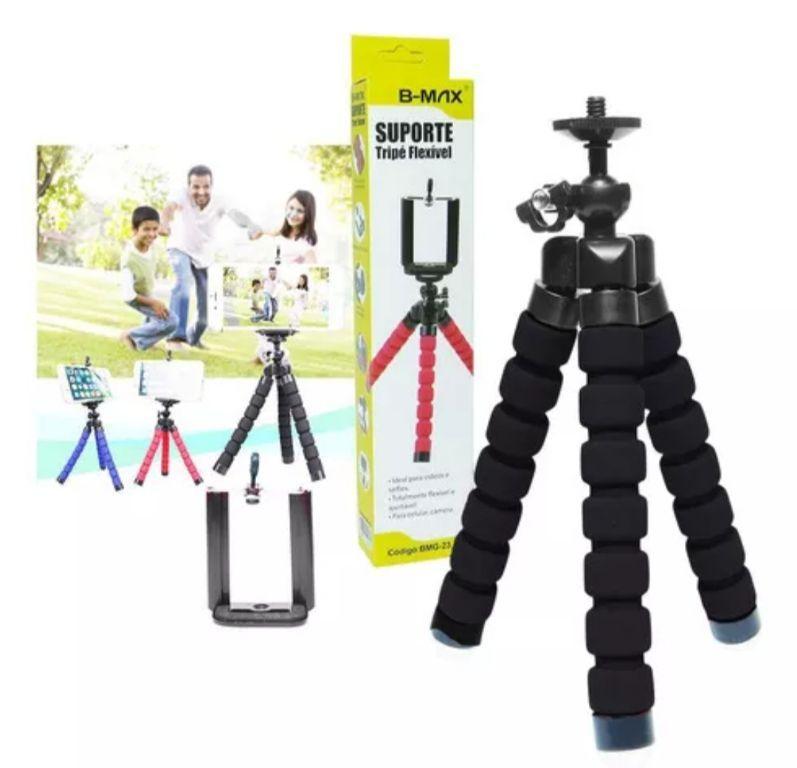 Novo Mini Tripé Flexível Almofadado Com Suporte Para Smartphone 360°