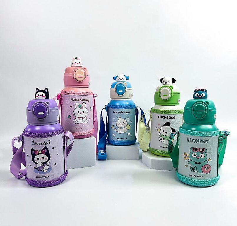 GARRAFA TÉRMICA 500ML INFANTIL COM DESENHOS 3D Bmax BM-P1695