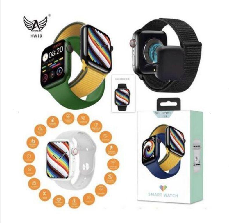 Super Relógio inteligente Smart Watch 40mm Completo Bluetooth Tela infinita HW 19