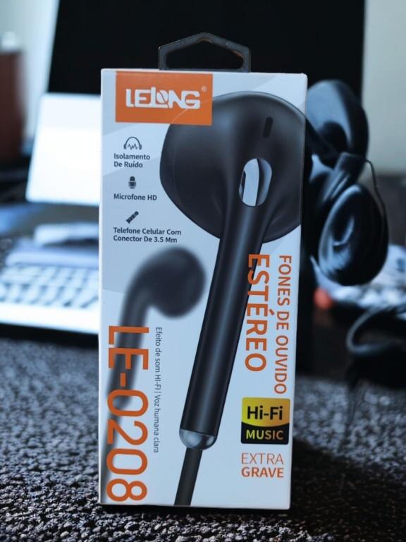 fone com fio lelong le-0208