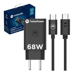Motorola Carregador Turbo Power™ 68W, Cabo USB-C, USB-C, Porta USB-C e USB