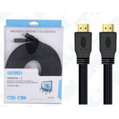 Cabo HDMI 10M Metros 3D 4K Alta Performance 2.0 IT-BLUE LE-6614