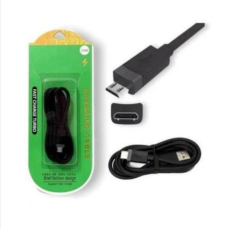 Cabo De Celular 1M USB Turbo 25W V8 Stilo Original