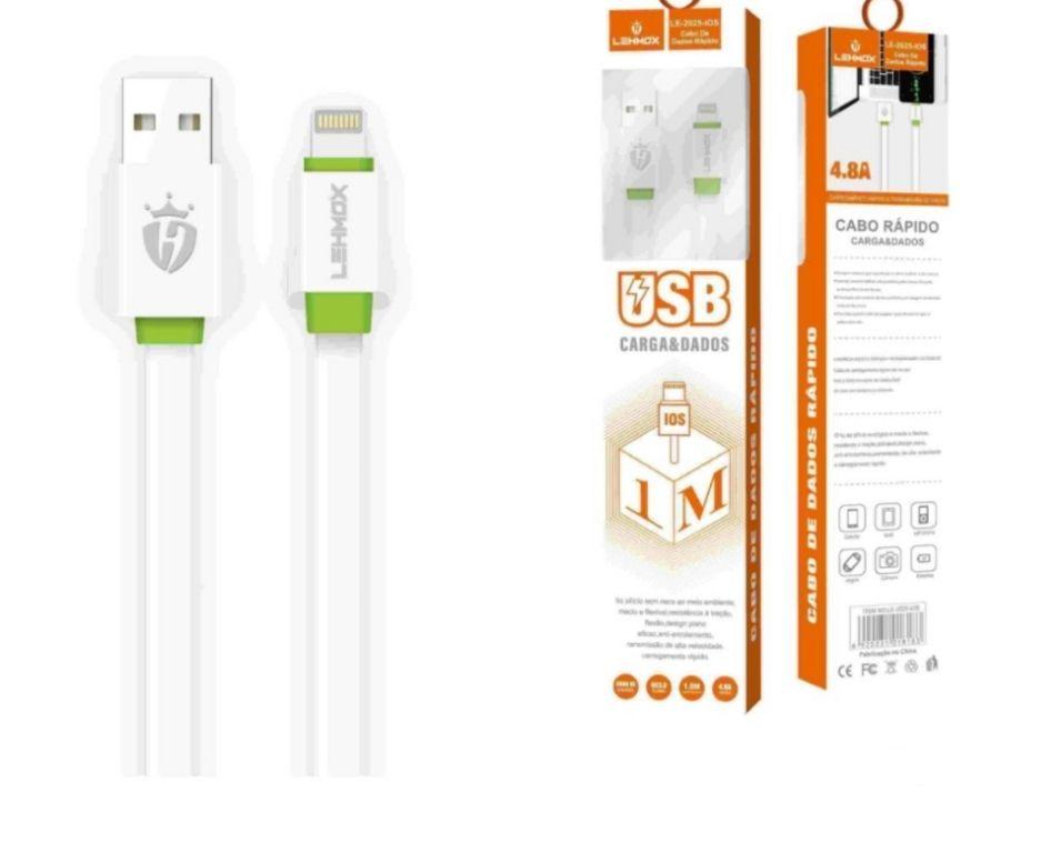 Cabo De Celular IPhone USB 1M Rápido - LEHMOX LEY-2025