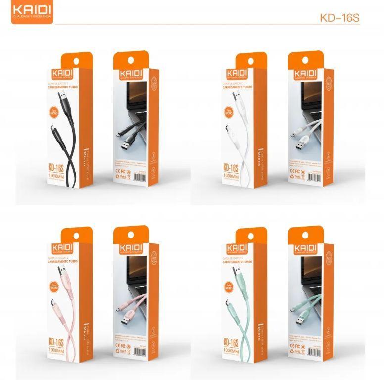 Cabo USB para Micro V8 Kaidi KD-16M 100cm