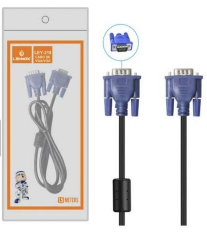 Cabo 1.8M VGA / VGA Para Monitor Lcd Pc Tv Led Projetor -Lehmox LEY-215