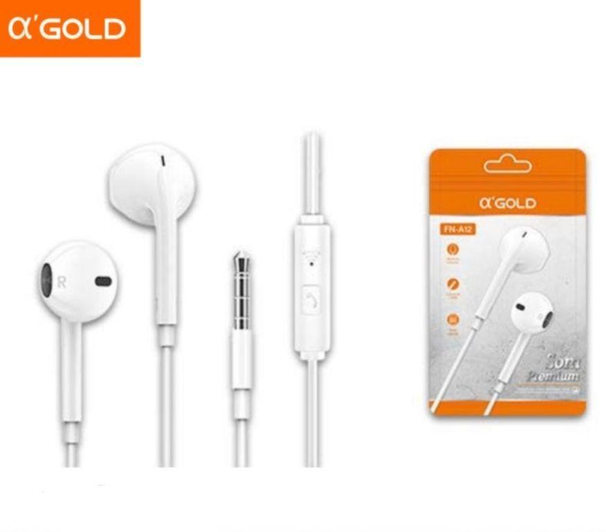 Fone De Ouvido Super Bass Saquinho A'gold Estilo iPhone FN-A12