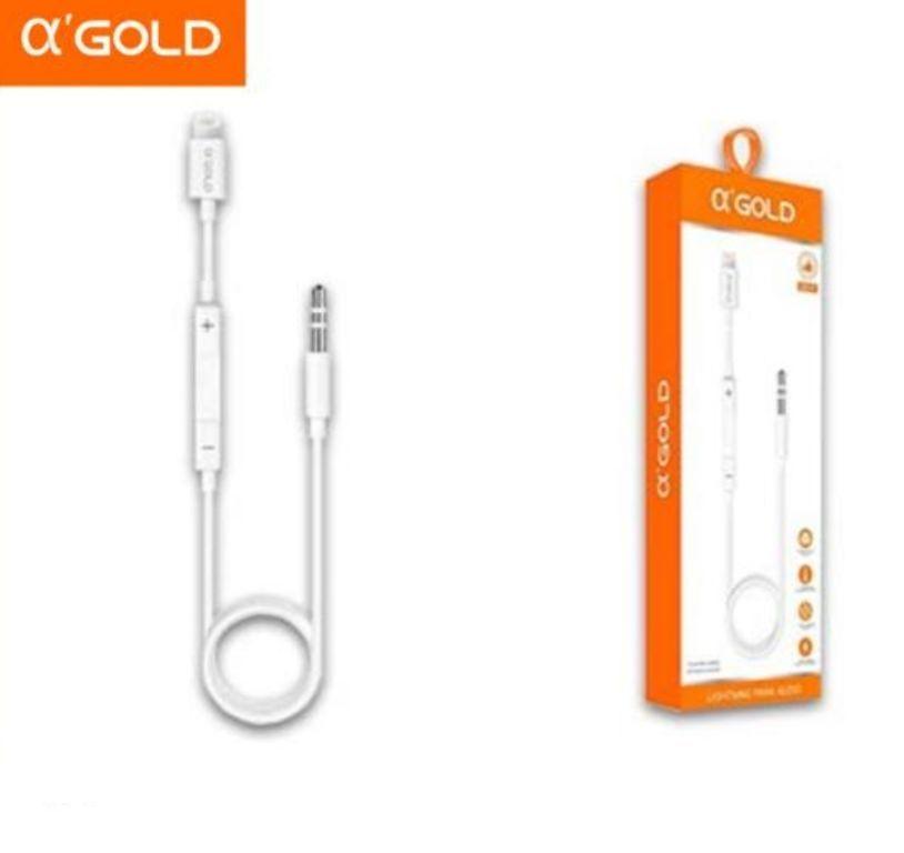 Cabo Auxiliar P2 Para Lightning IOS Iphone Conecta Direto Agold CBA-01