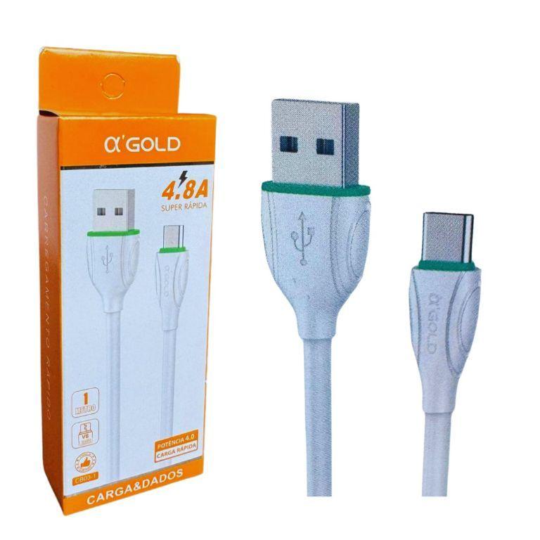 Cabo De Celular V8 1M Carregamento Rápido 4.8A AGold CB03-1