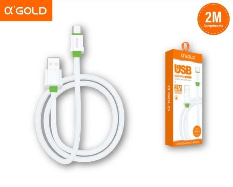 Cabo V8 2 metros A'gold Carga Super Rapida 4.0A