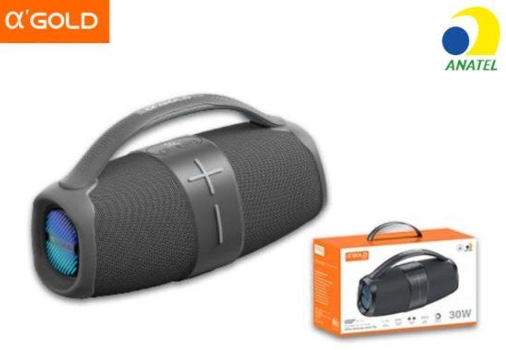 CAIXA DE SOM PORTÁTIL BLUETOOTH 30W AGOLD