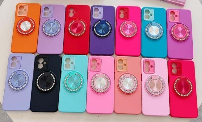 Capa 2 em 1 com suporte anel brilantes