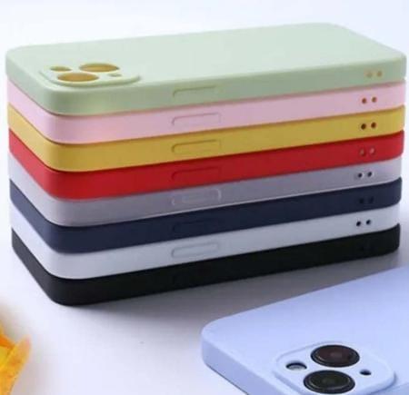 Capa Silicone com forro em veludo Iphone