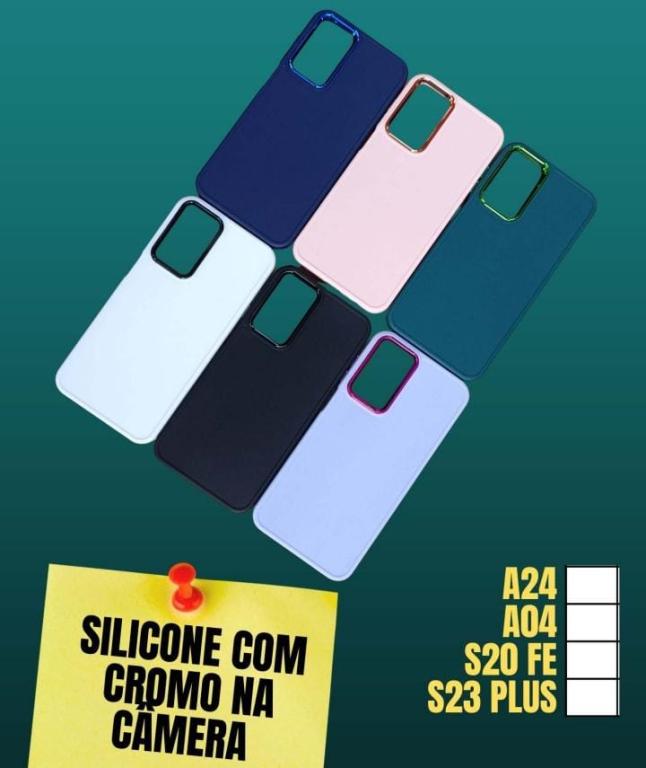 Silicone com cromo na camera