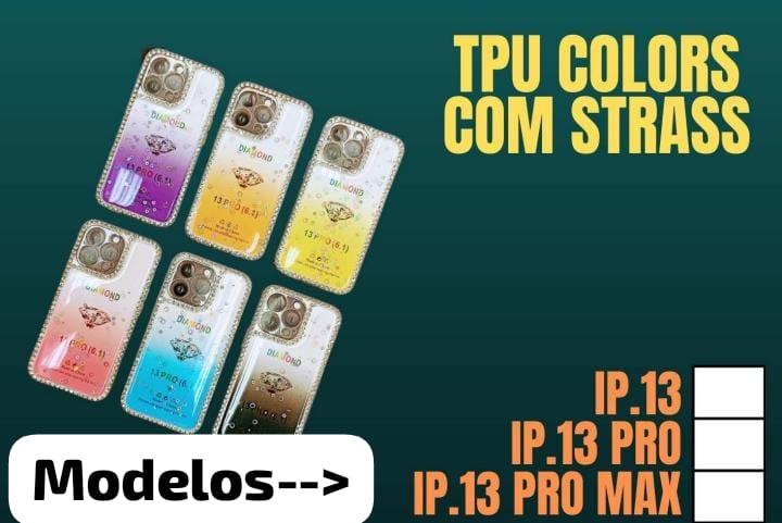 Capa TPU Colors com strass