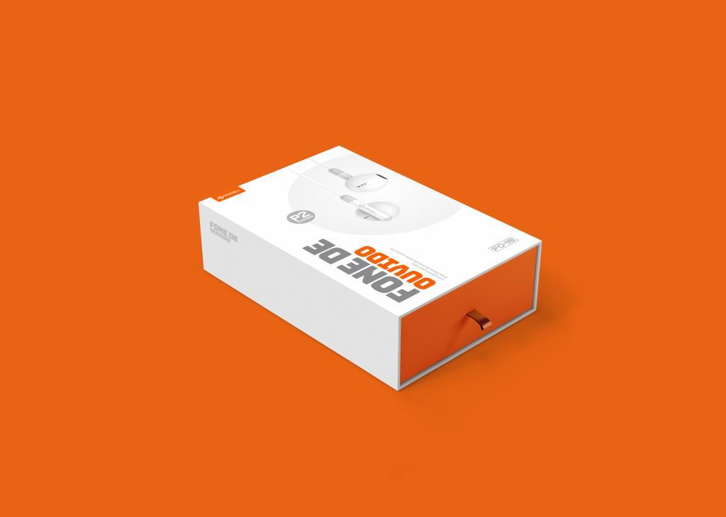 Fone de ouvido FO-18 controle de volume sem borracha conector P2