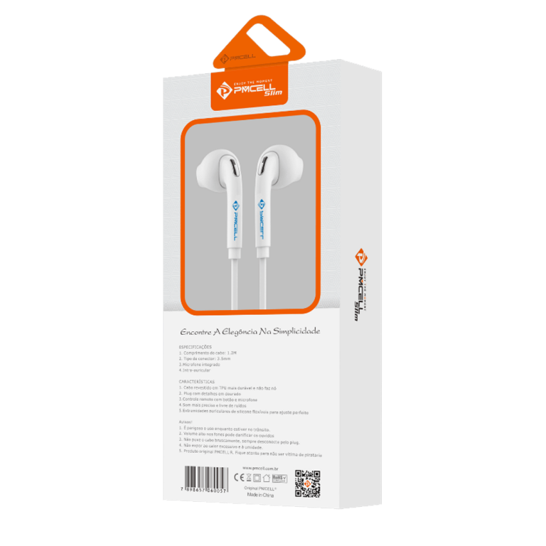 Fone ouvidos fo-12 botão play/pause intra auricular p2