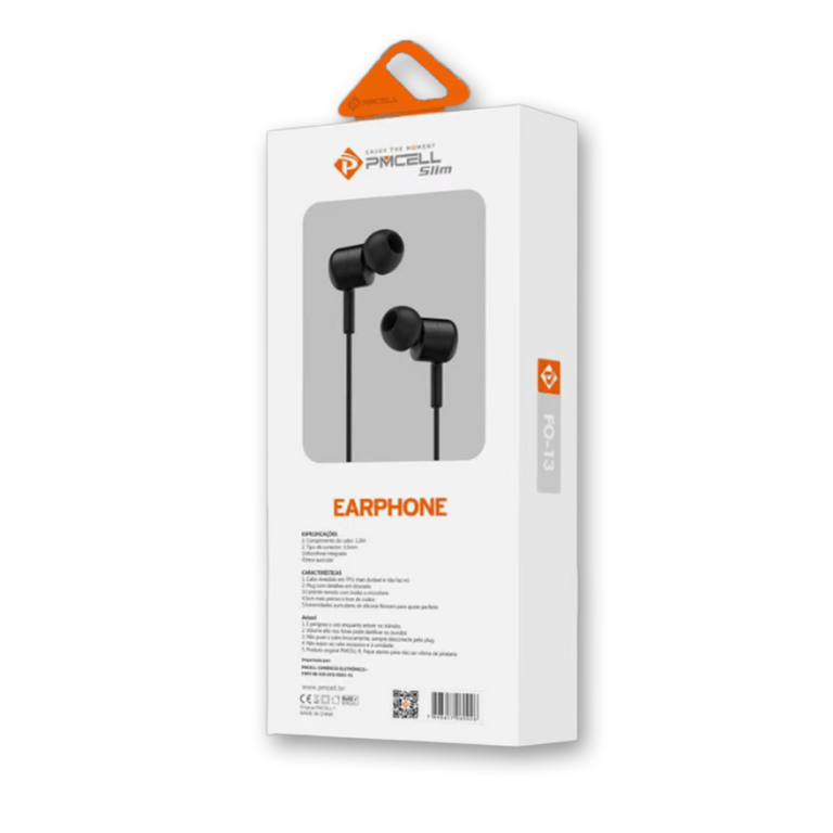 Fone de ouvido fo-13 botão play/pause intra auricular p2