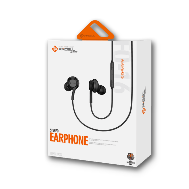 Fone de ouvido fo-16 controle de volume cabo revestido p2