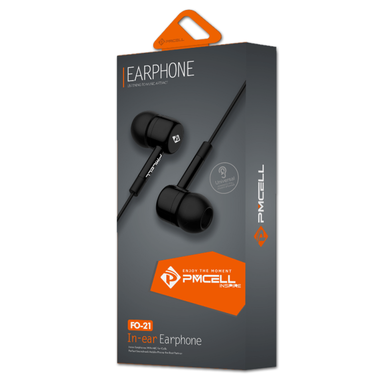 Fone de ouvido fo-21 botão play/pause intra auricular p2