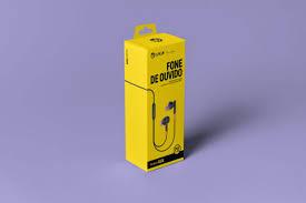 Fone de ouvido f-21 intra-auricular botão play/pause