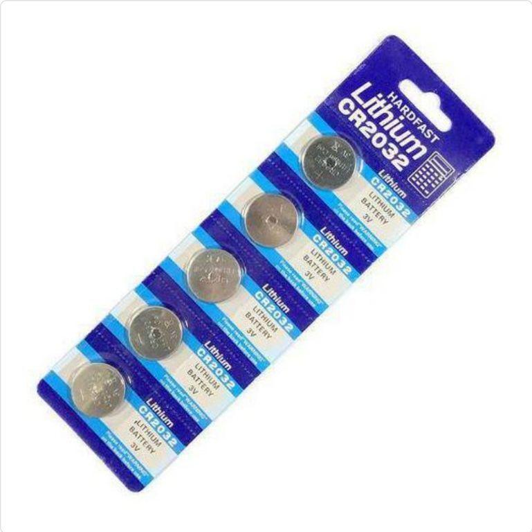 Bateria Cr 2032 cartela 5 unidades Pilha 3v Calculadora Bios Relógio Balança