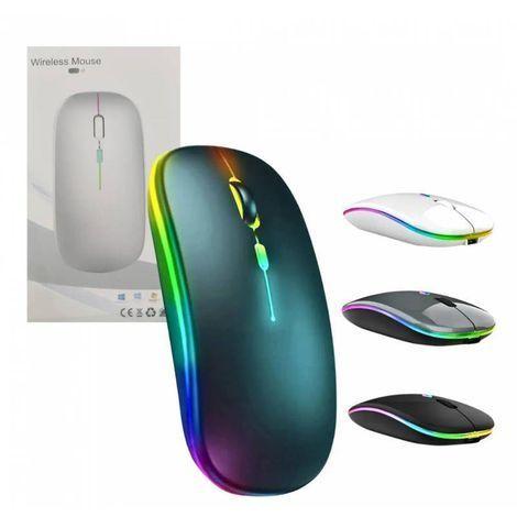 Mouse Sem Fio 2.4 Bluetooth Recarregável Rgb Gamer Led Exbom 3482