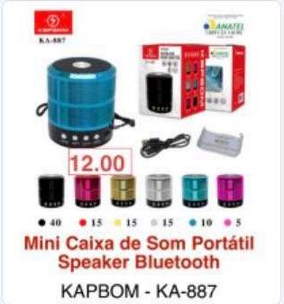 MINI CAIXINHA DE SOM PORTÁTIL SPEAK ER BLUETOOTH