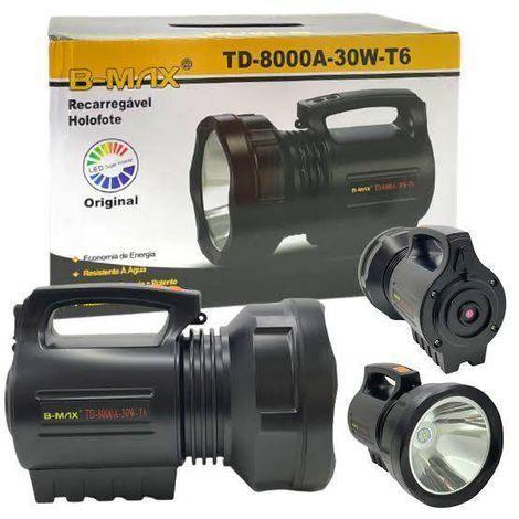 Lanterna Grande Super Holofote Recarregável - Max TD-600A - 30W T6