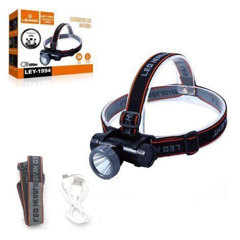 LANTERNA LED DE CABEÇA RECARREGÁVEL PORTÁTIL LEHMOX