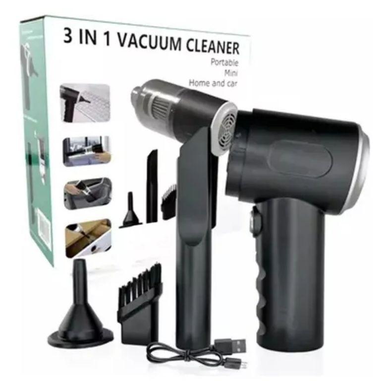 1 Aspirador Portátil USB Sem Fio Recarregável 3 Em 1