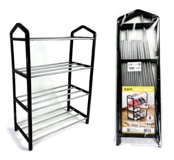 1 Sapateira Organizador Porta Sapatos 6 Pares 4 Andares BMAX 50x42×18,5 Para 8 Pares Tenis