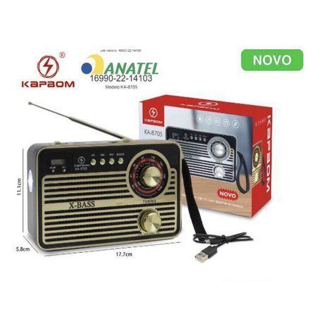 Rádio Retro Caixa De Som AM - FM BLUETOOTH KAPBOM