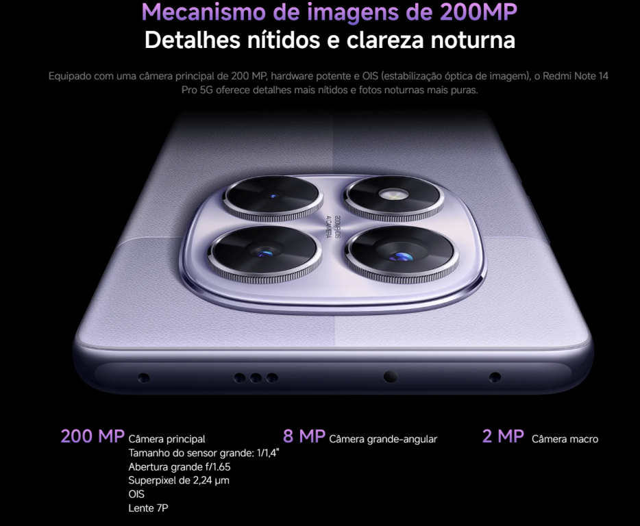 Redmi Note 14 Pro 5g 8 256gb com NFC