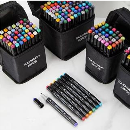 Caneta 2 em 1 Marcador colorido 80 cores