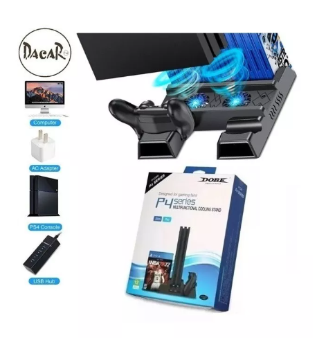 suporte pra contrele e ps4 com ventilador multifuncional cooling