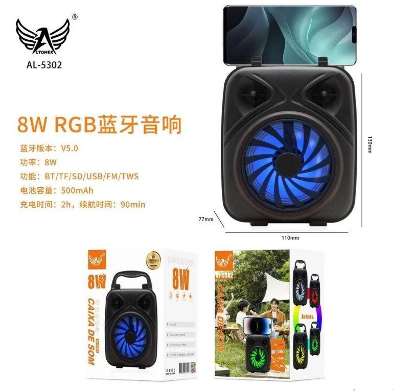 Caixa De Som Bluetooth FM Portátil Com Controle Altomex Al-5302