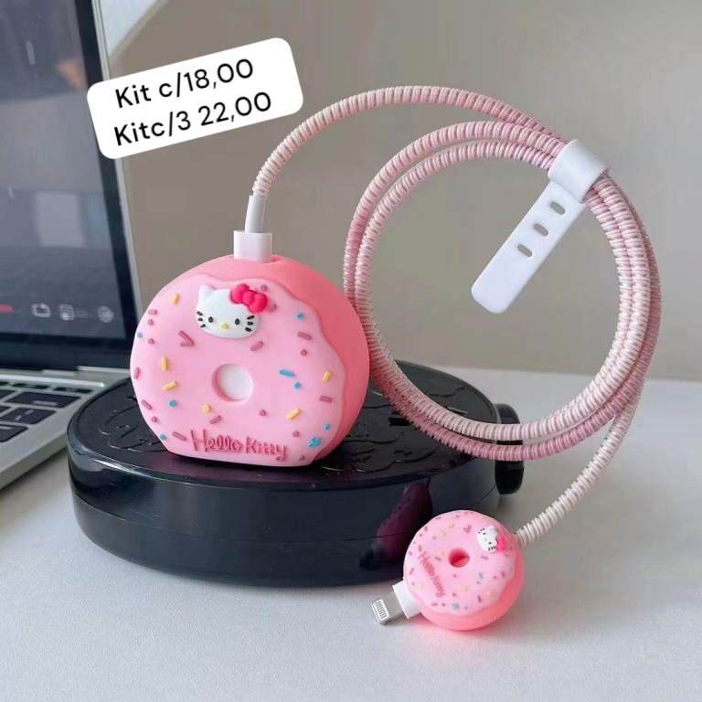 Protetor Cabo Hello Kitty kit/2