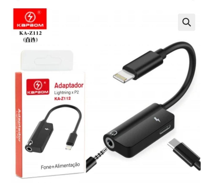 Adaptador Iphone/P2 Fone+Alimentacao KA-Z112