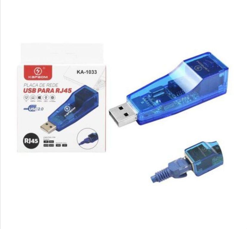 Adaptador Usb 2.0 Lan Placa Rede Externa Rj45 KapBom