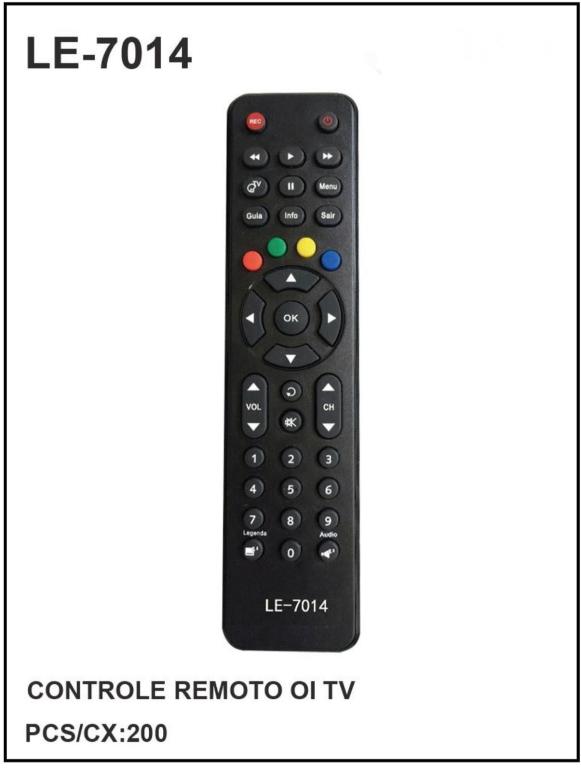 CONTROLE REMOTO COMPATÍVEL RECEPTOR OI TV (VC-8128)  LE-7014 - 4000