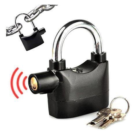 Cadeado Com Alarme Sonoro Sirene Antifurto + Chaves