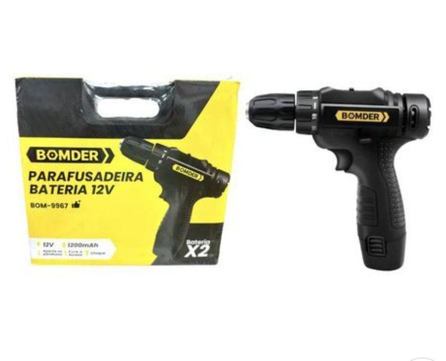 Parafusadeira Sem Fio 12v 10mm Bivolt Com Maleta BOMDER