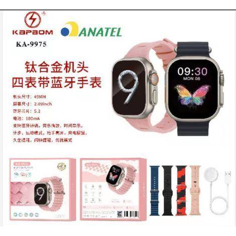 RELÓGIO SMARTWATCH COM 4 PULSEIRAS KAPBOM  KA-9975
