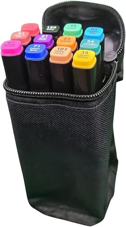 kit 12 Cores canetinha Marcador Touch 12 Cores Canetinha Ponta Dupla Desenho Livre