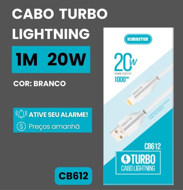 CB612 CABO USB / LIGHTNING 20W