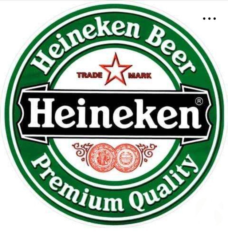 Figura Adesivo Heineken Auto Colante Para Copo, Caneca, Garrafa, Capinhas Etc