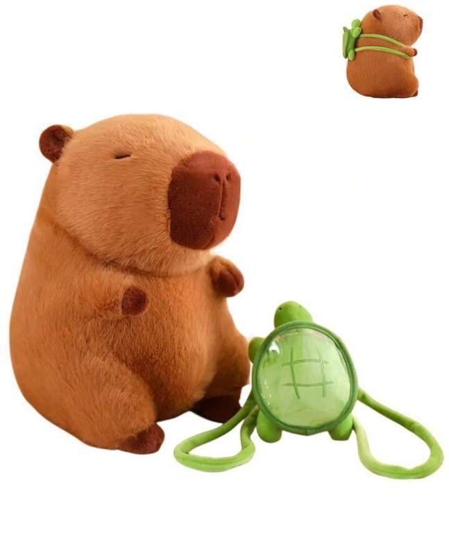 Chaveiro De Capivara Com tartaruga Nas Costas Que Gira